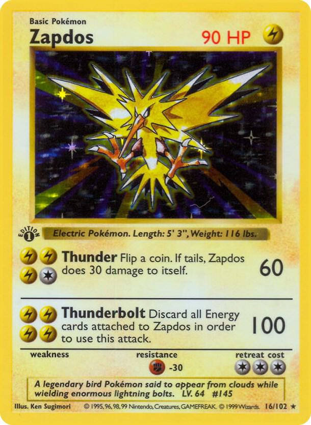 Cover art for Zapdos - Base Set (Shadowless)